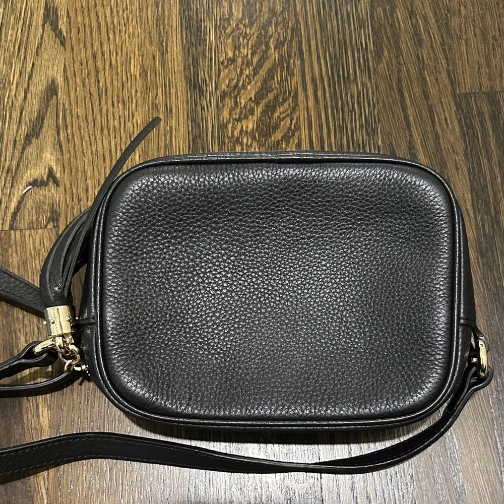 Black Leather Crossbody Bag - Picture 2 of 3